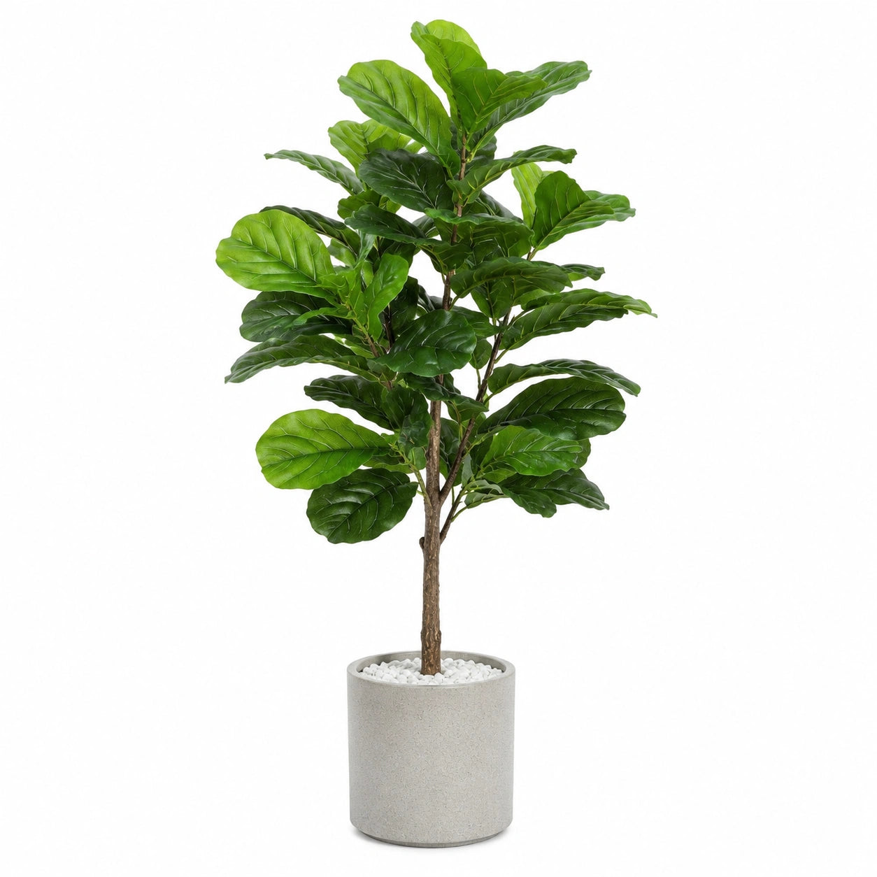 Arbre artificiel 180 cm feuillage vert en plastique décoration intérieure avec pot cylindrique