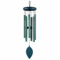 Carillon éolien 90 cm en métal vert bleu pour décoration intérieure et extérieure