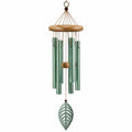 Carillon éolien 90 cm en métal et bois vert style naturel décoratif