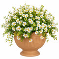 Plante artificielle en pot 55 cm fleurs blanches feuillage vert décoration intérieure