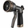 Pistolet d'arrosage 20 cm en plastique noir et bronze à jets réglables pour jardin